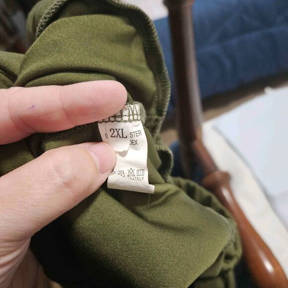 No Label - Women’s Olive Green Wide-Leg High Waist Palazzo Pants - Picture 2 of 3